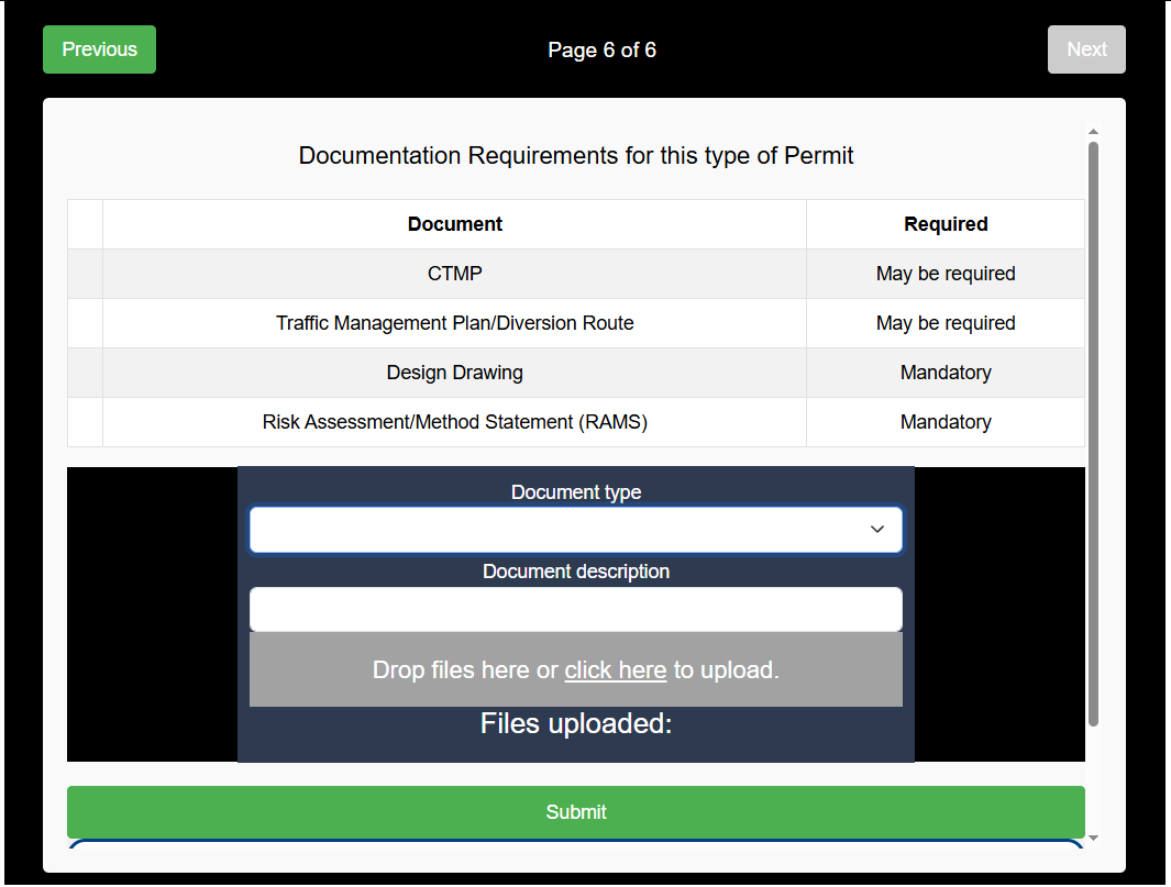 Licence application form pagesix