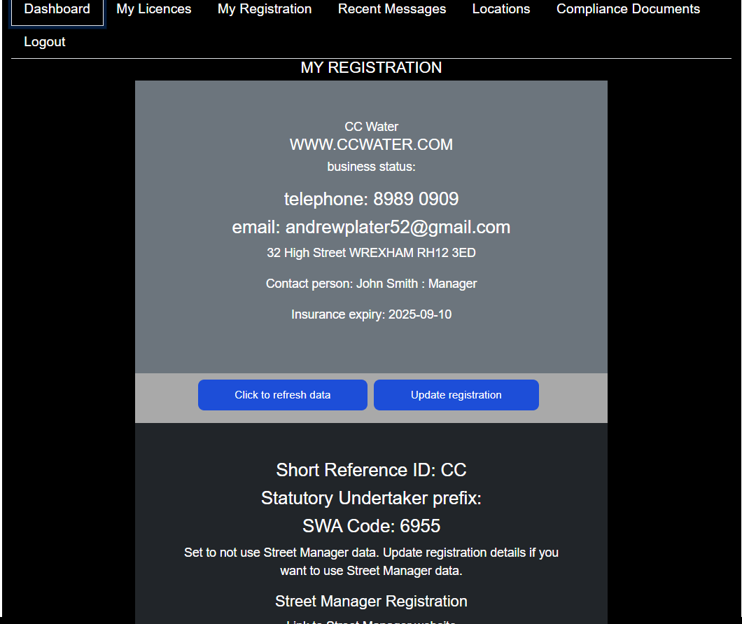 My registration image