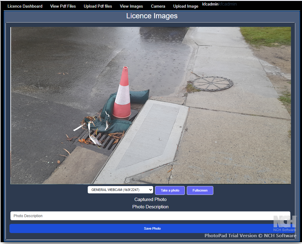 Use camera on device