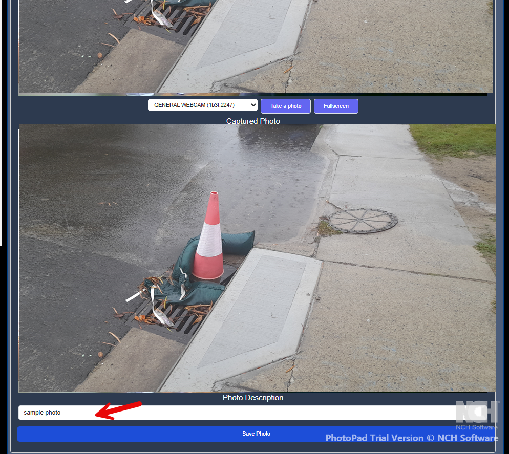 Use camera on device