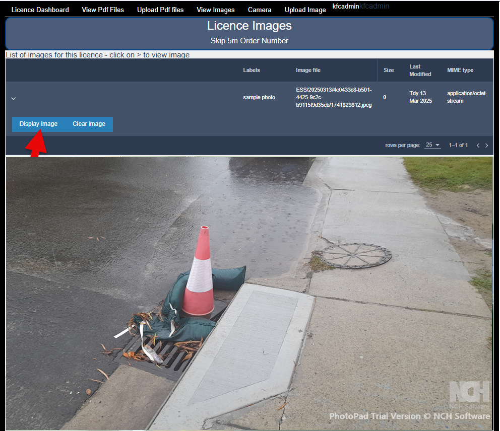 Use camera on device